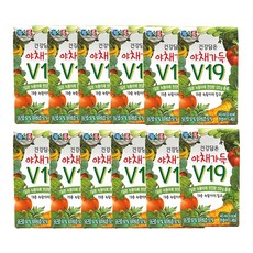 정식품 건강담은 야채가득 야채즙 V19, 12개, 145ml