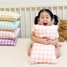 생활스토리 육아맘 꿀잠 추천템 순면 유아베개 + 솜포함, 베이지