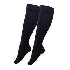 메디지아 의료용 무릎형 발막힘 압박스타킹 압박밴드 다리 블랙, 종아리/무릎형, 1세트