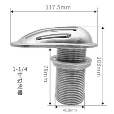 보트 펌프 스쿠프 1 선박 인치 해양 액세서리 방지 스틸 호스, 11 4인치