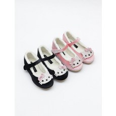 여아 고양이 보석 겨울 털 구두 123097