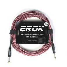 EROK 10M 기타 오디오 와이어 케이블 악기 35MM 없음 부품 액세서리베이스 코드 소음 플러그, 6MPink, 1개