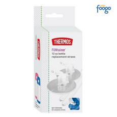 푸고 써모스 펀테이너 빨대컵 355ml용 리필빨대, 화이트, 355ml, 1개