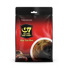 블랙 커피 G7 인스턴트 100봉지×2g|무설탕 깊은 깊은 맛 Nano+ 미립자 기술|ACNTECH 정규 수입품|베트남 커피 개별 포장으로 휴대 편리, 1개, 1개입, 1g