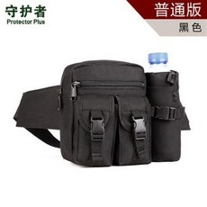 戶外運動腰包：多功能防水戰術胸包，男女通用耐磨水壺包, 普通版黑色