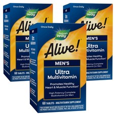 네이쳐스웨이 얼라이브! 맨 울트라 포텐시 멀티 비타민 타블렛, 3개