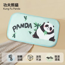 DIU 兒童枕頭嬰兒雲片枕ins風夏季透氣0-1-3-6新生兒寶寶a類冰絲涼枕, 冰雪綠【ins-冰絲可愛熊貓】3層枕芯可調節