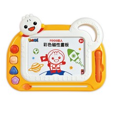 FOOD超人彩色隨身磁性畫板兒童磁性塗鴉板 益智玩具, 黃色, 1個