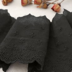 패션스타트 [90cm] 눈꽃송이 면자수레이스 블랙, 1개