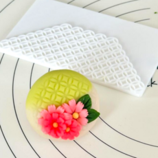 화과자 고명판 화과자 도구 떡도구 칠보무늬 니트무늬 소 중 대, 1개, 5. 줄무늬(소)