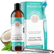 GuruNand 椰子油漱口水，附舌刮板，清新口氣, 1個, 250g椰子漱口水帶刮刀