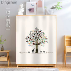 Dingshun 캐비닛 그늘 주방 캐비닛 커튼 후크 및 루프 신발 캐비닛 옷장 선반 잡화 방진 및 못생긴 천 커튼