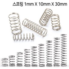 다용도 스프링 두께 1mm X 폭 10mm 모음, 스프링 1mm X 10mm X 30mm, 1개