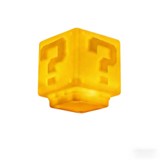 超級瑪利歐 LED問號燈 發聲小夜燈 馬力歐夜燈 方塊燈 USB感應小夜燈, 發聲問號燈【正品 護眼燈光】（升級款）, 黃