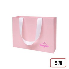 봉쥬르 파스텔박 쇼핑백, 5개, 핑크