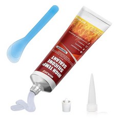 482°F 고온 실리콘 실란트 고온 실리콘 실란트 내열 접착제 및 방수 빠른 건조 특수 접착제 오븐 그릴 전자레인지 투명 100ml, 482°F 고온 실리콘 실란트 고온 실리콘 실란트 내