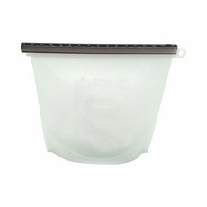 矽膠保鮮袋套組 三種容量(4L 2L 1L) 密封保鮮袋 矽膠食物袋 食品密封袋 食物袋 矽膠密封袋 密封袋, 1個, 沉穩棕