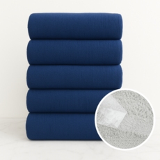 포근썸 초극세사 부드러운 150g 먼지없는 수건, 네이비, 5개