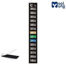 물멍 붙이는 수족관 막대 스티커 온도계 어항 긴 스티커 포장제품, 1개