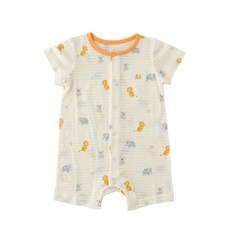 밍크뮤 정글 애니멀 반팔 바디수트 우주복 34370-041-12 YE