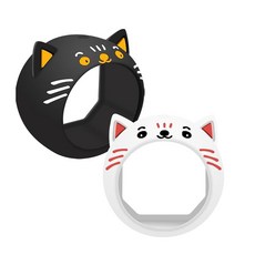 NineLEAF 리프 리모컨이 있는 자전거 후미등 + 다기능 브래킷 시트 보우 랙 카고 알람 충전식 도난 방지 스마트 브레이크 센서 조명 자동 켜기/끄기 울트라 브, 2Sets Cat Silicone Case_170995