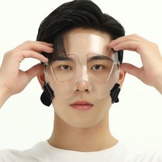 運動護鼻透明麵罩, 1個, 成人籃球面罩