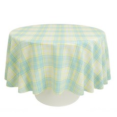 홈카페 패브릭 식탁보 감성 체크 테이블보 캠핑 주방 커버, 옐로우그린, 6인 140x180, 1개