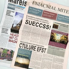 사진 촬영 배경 소품 인테리어 장식 영문 신문지 빈티지 감성 연출 스튜디오 제품, 상세페이지 참조, 원색신문, 상세페이지 참조