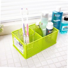 다용도 파스텔 칸막이 수납 바스켓 소 책상 화장대 화장품 소품 정리 플라스틱 바구니 색상랜덤