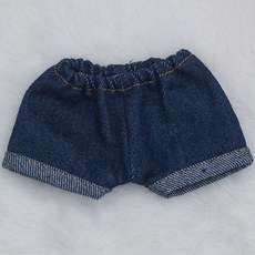 10/15/20cm 인형옷 워싱 재킷 솜인형옷 솜깅이 솜인형 코트 인형 데님 세트, 10cm, 네이비 데님 커프스 팬츠