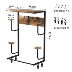 家用摩托車頭盔收納架 附掛鉤夾, 大號收納架