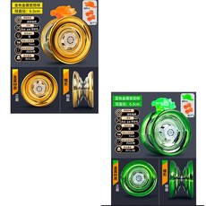 臺灣-出貨 【新款熱銷】溜溜球兒自動迴旋yoyo入門初學者男孩童玩具比賽專用悠悠球活睡眠 88YO, 升級合金兩款【土豪金+森林綠】, 1個