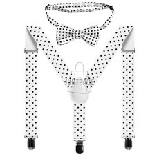 아이 멜빵벨트 땡땡이 화이트 어린이멜빵 멜빵고리