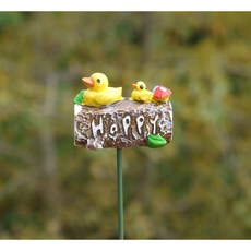 花樣渼栽盆栽生活館 小鴨花插 HAPPY 花插 公仔 模型 (園藝裝飾)，可愛造型，園藝裝飾必備