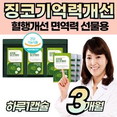은행추출물 GINKGO 은행입 면역력 좋은 기억력 기역력 영양 뇌 건강 제품 단기 50대 60대 70대 80대 부모님 중장년 남성 여성 노인 어르신 수험생 먹는 개선제 보조제, 1개, 90회분