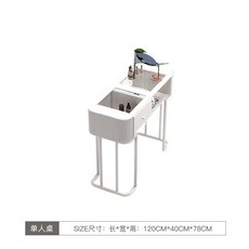 네일 테이블 의자 세트 1인 2인용 감성 디자인, 기본, 1.2미터 강화유리 테이블 1인용
