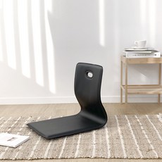 THEJOA 레자좌식의자 등받이의자, 블랙1+1