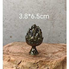 迷你黃銅合金熏香塔茶道熏香爐 尺寸3.8x6.5cm, 商品主圖, 1個