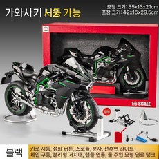 V4S 오토바이 모델 합금 시뮬레이션 장식품 소년 장난감 선물, 가와사키 H2 (분사)