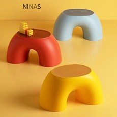 컬러풀 스툴 레인보우 라운드 미니의자 정리대 진열대 화분받침대 디스플레이, 스카이