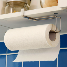 간편한 설치 걸이형 스테인리스 키친타올걸이 행주 홀더, 1개, 실버