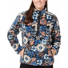 Hurley 여성용 스냅 슈퍼 소프트 플러시 플리스 스웨트셔츠 풀오버 탑 (블루 XXL)