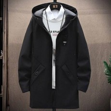 K2 男款防風連帽外套 中長版風衣夾克