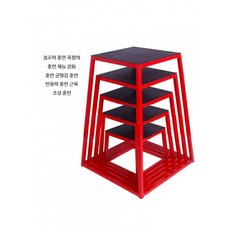 점프 훈련 스텝박스 점핑스탭 점핑박스 3단스텝박스 훈련용 홈트기구 하체운동기구, D_YWB 2단계 점프대 - 블랙