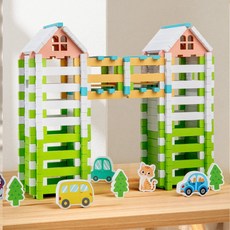 STTPEI Gabe Montessori 木質積木啓蒙玩具, 1個, 120粒榫卯積木:如圖所示