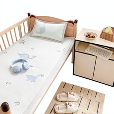 兒童涼感軟席 嬰兒床可用 幼兒園午睡專用, 米色小恐龍, 1個