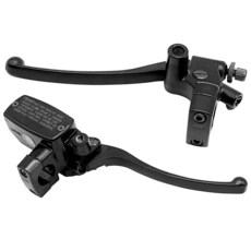 JAVIK 왼쪽 및 오른쪽 브레이크 마스터 실린더 클러치 레버 혼다 VT600 VT750 VT1100 VT1300 VTX1300 VF750 OEM# 45510-MFR-305, 블랙