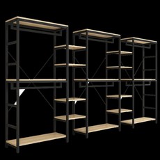 의류 디스플레이 매장 선반 조합 의류매장 스탠드 옷걸 정리, B. 2겹 8040200 직접 걸어 보내드, A. 공식 표준