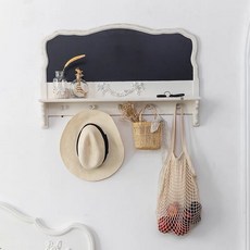 【Eze Art Deco】法式鄉村風黑板架壁飾：多功能衣帽架掛鉤造型壁飾