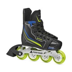 Rollerblade Dynamo 아동용 조절 가능한 인라인 스케이트 블랙 앤 라임 청소년 인라인 스케이트